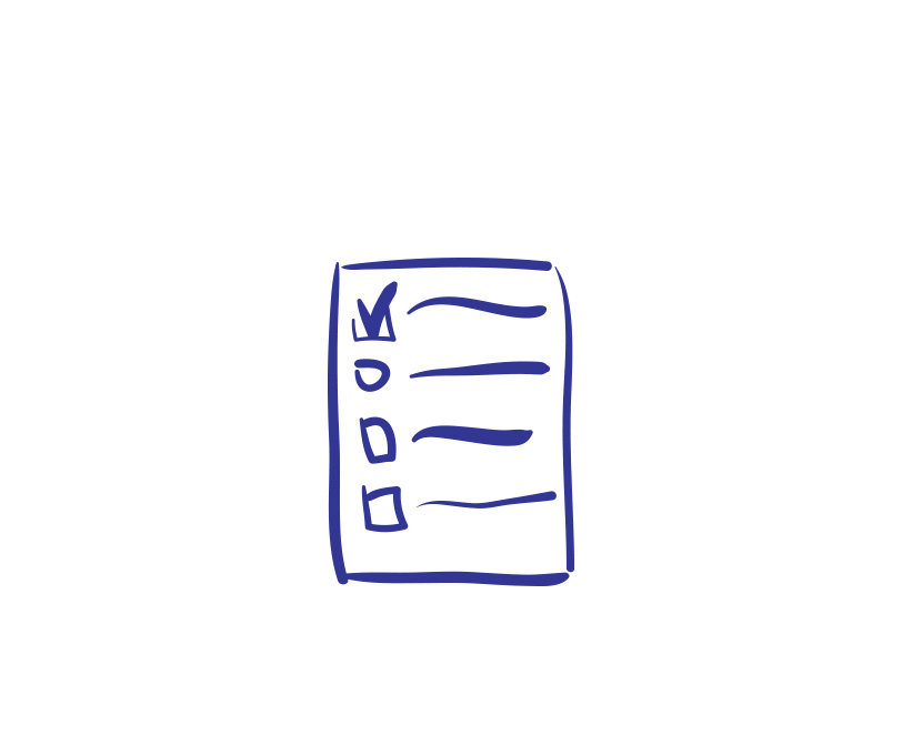 Illustration d'une fiche avec les cases de validation